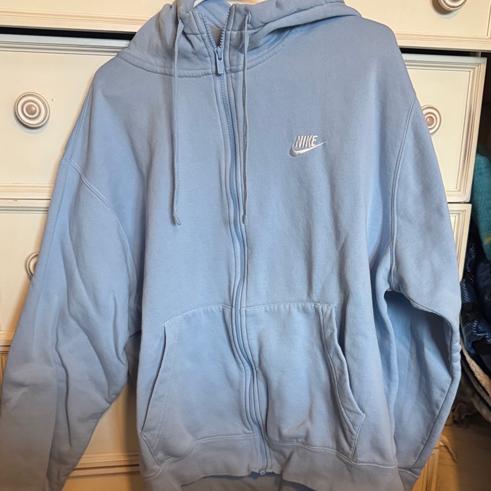 Nike Sky Blue Zip-Up Hoodie